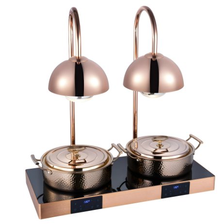 DOUBLE BULB INDUCTION WITH 2 COPPER COATED HAMMER FINISH CHAFFING DISHES - HOT PASS Kenya